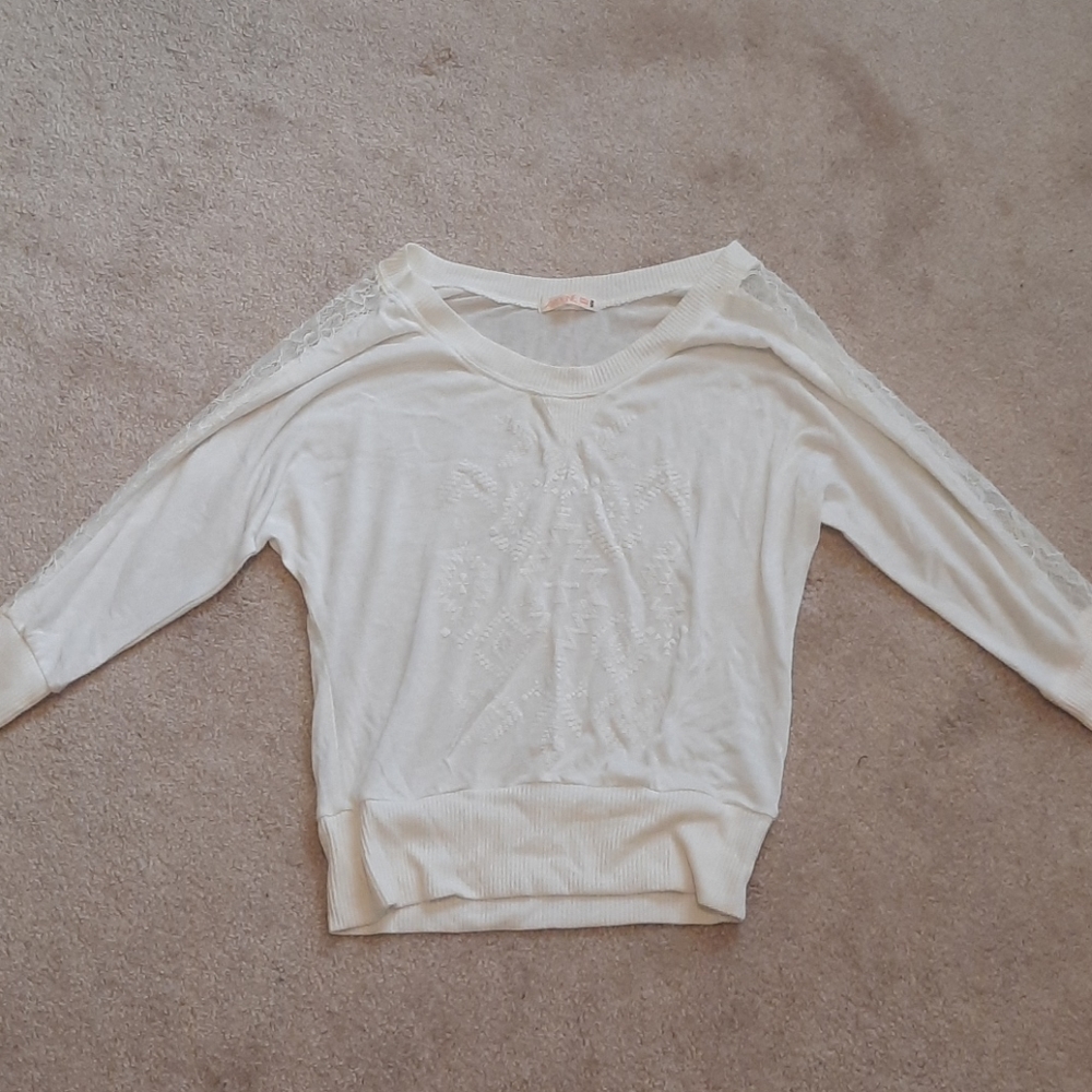 White on white top